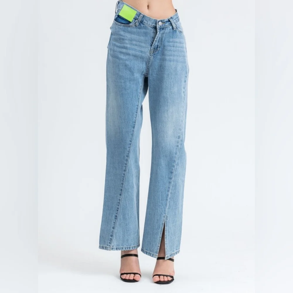 Ann Andelman Lizard Patch Denim Jeans - Picture 3 of 7